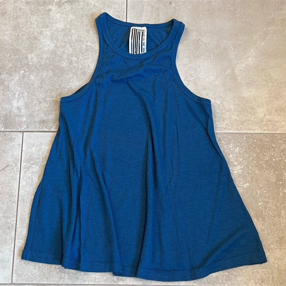Free People Blue Tank Top